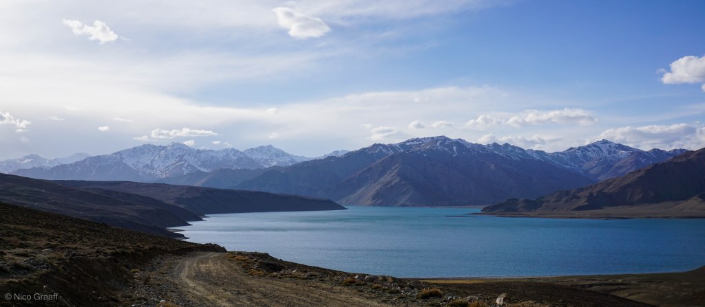 Our first sight on Yashilkul Lake